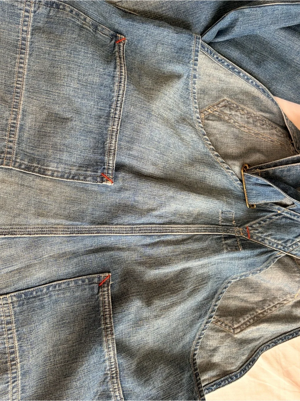 Polo by Ralph Lauren Distressed Denim Overalls - Light Blue - Picture 13 of 13